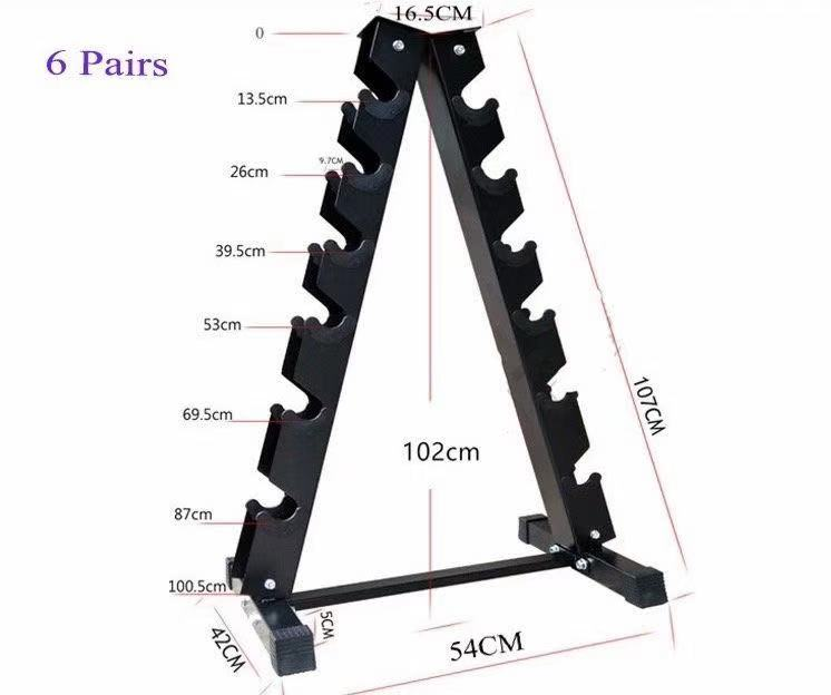 6 Pairs Dumbbell rack